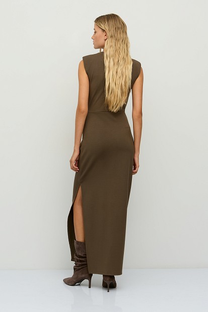 Maxi dress with buckle detail