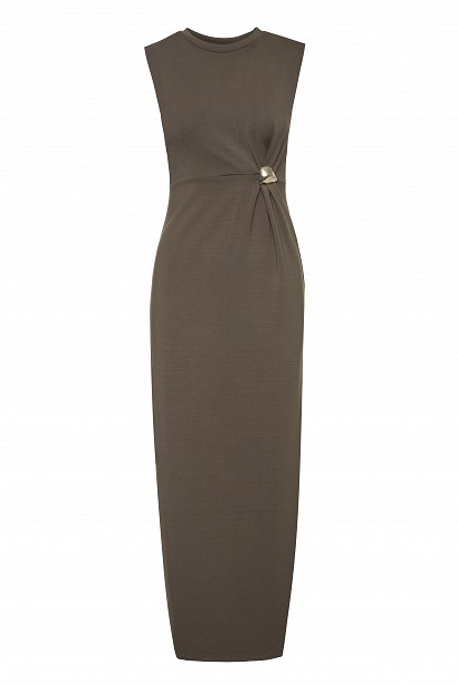 Maxi dress with buckle detail