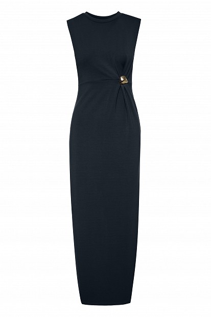 Maxi dress with buckle detail
