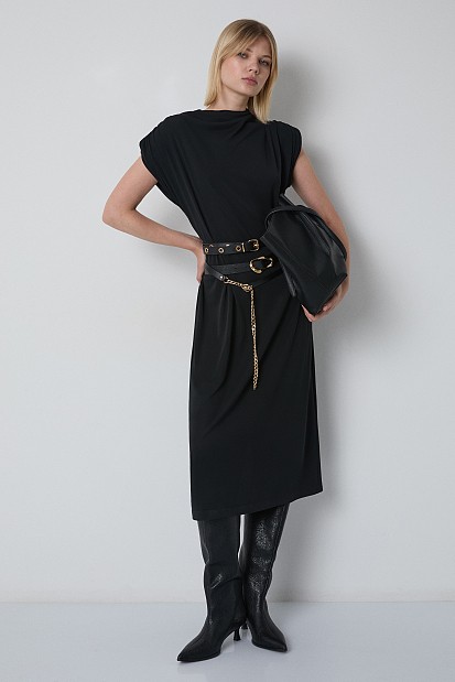 Rochie midi cu elemente decorative