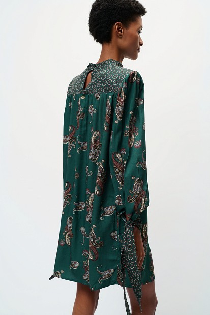 Paisley print mini dress