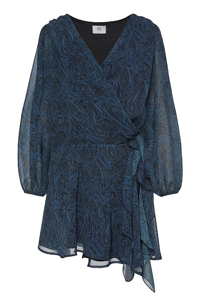 Mini printed wrap dress