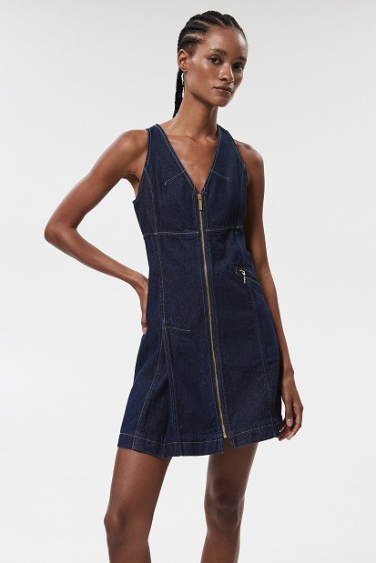Mini denim dress