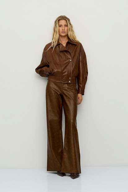 Erika leather-look trousers