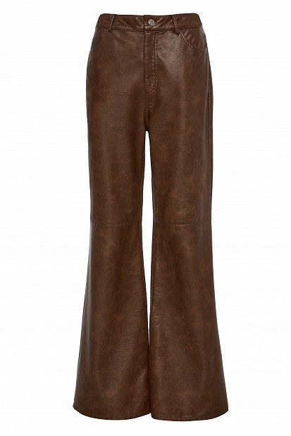 Erika leather-look trousers