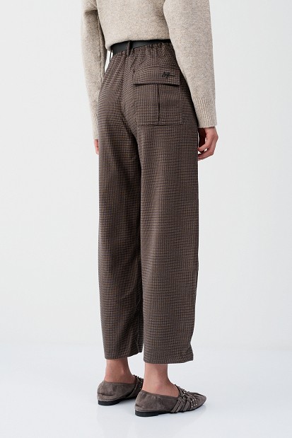 Joy barrel pied-de-poule trousers