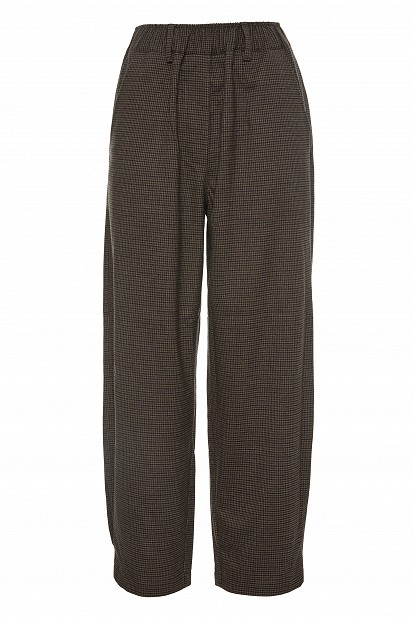 Joy barrel pied-de-poule trousers