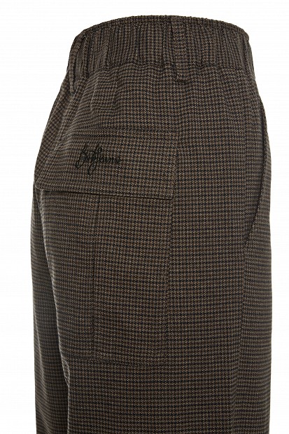 Joy barrel pied-de-poule trousers