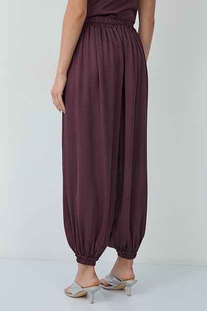 Satin balloon pants