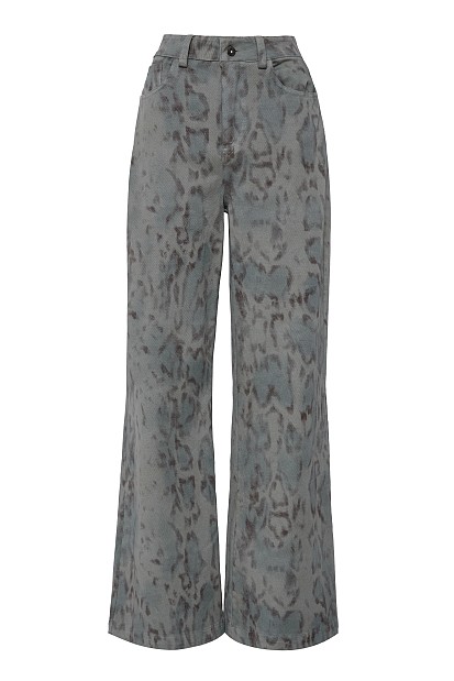 Erika wide leg τζιν με animal print