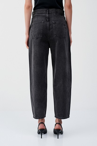 Tania balloon croc-effect jeans