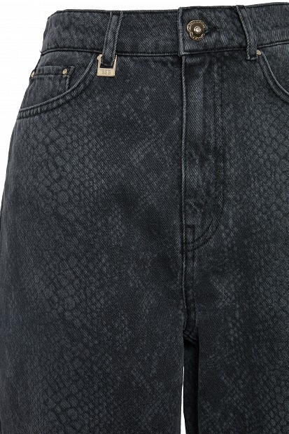 Tania balloon croc-effect jeans