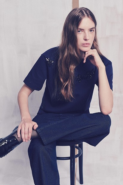 Tania barrel jeans with rhinestones
