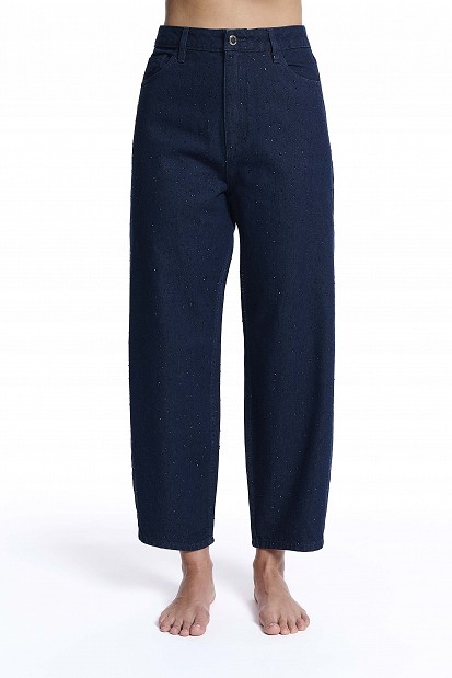 Tania barrel jeans with rhinestones