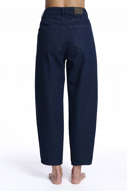 Tania barrel jeans with rhinestones