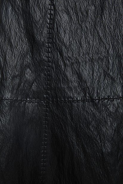 Midi leather-effect skirt