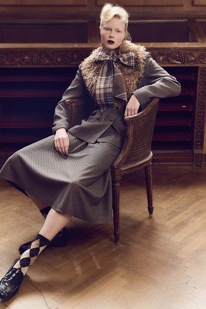 Midi flared skirt