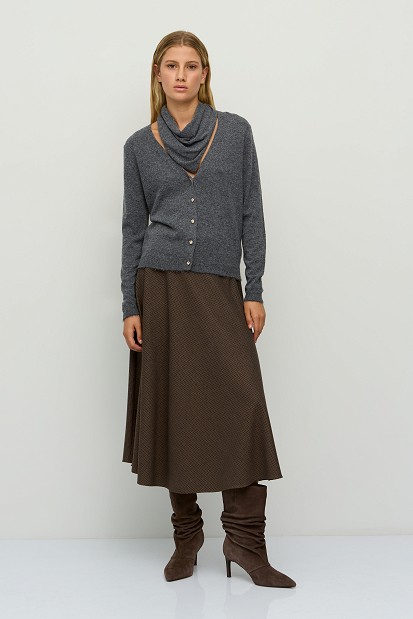 Midi flared skirt