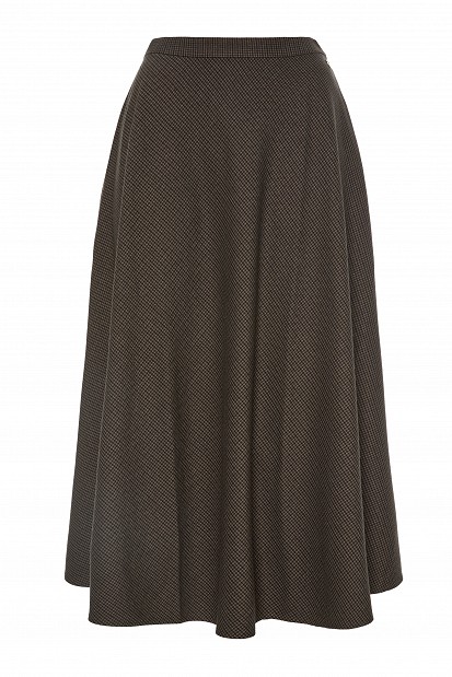 Midi flared skirt