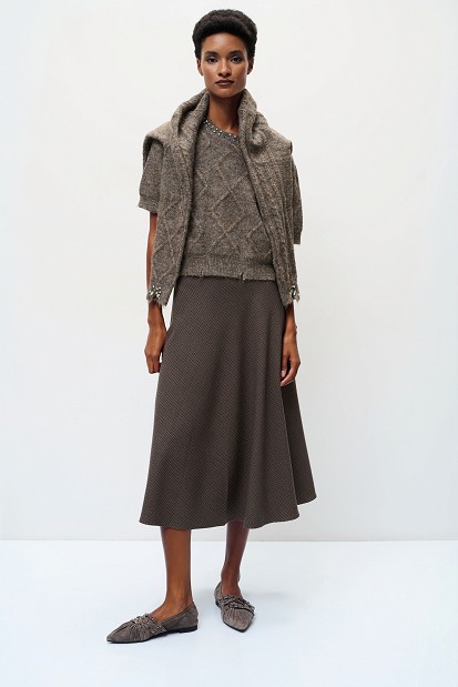 Midi flared skirt