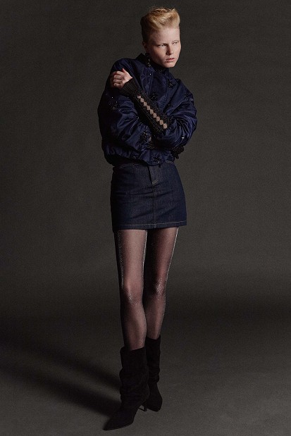 Mini denim skirt