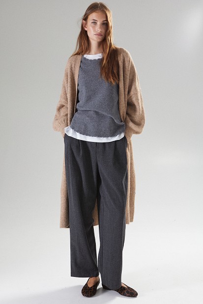 Maxi knitted cardigan