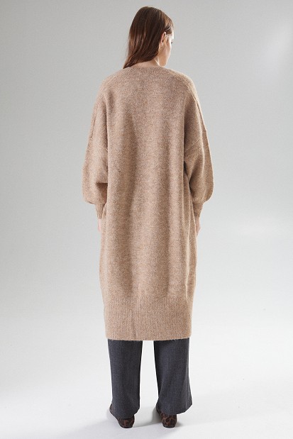 Maxi knitted cardigan