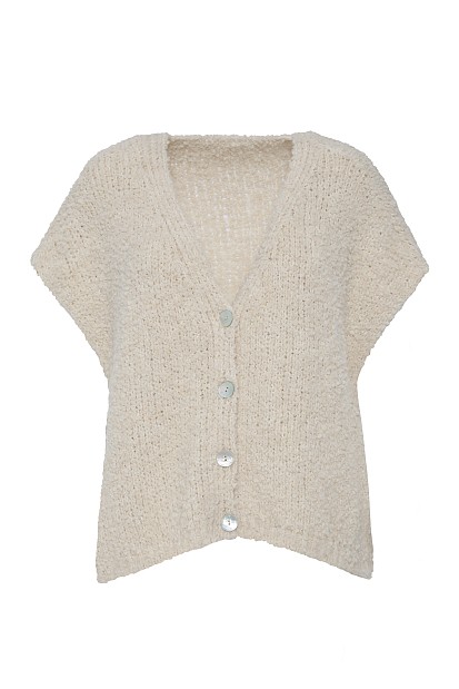 Knitted sleeveless cardigan