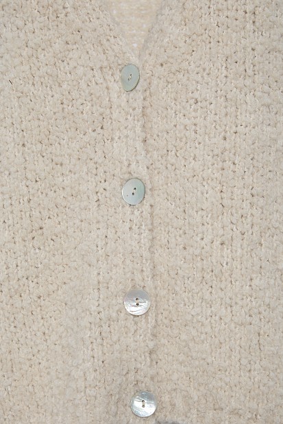 Knitted sleeveless cardigan