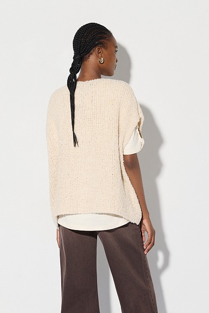 Knitted sleeveless cardigan