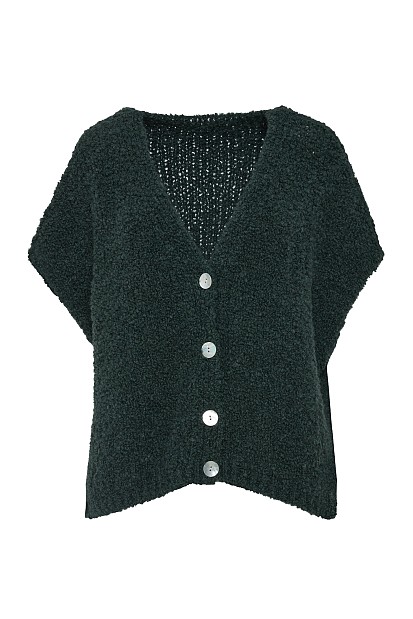 Knitted sleeveless cardigan