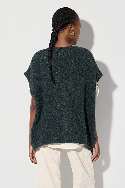 Knitted sleeveless cardigan