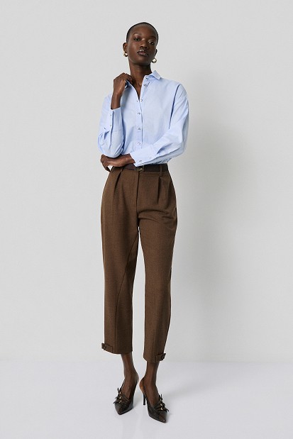 Oxford shirt with embroidered detailing on the back