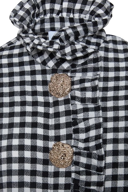 Checked shirt with ruffle details
