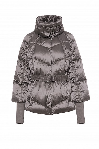 Puffer μπουφάν με ριπ μανίκια