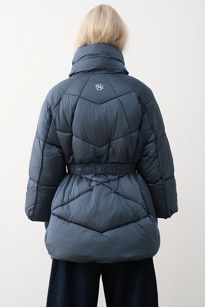 Puffer μπουφάν με ριπ μανίκια