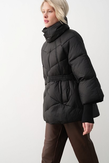 Puffer μπουφάν με ριπ μανίκια