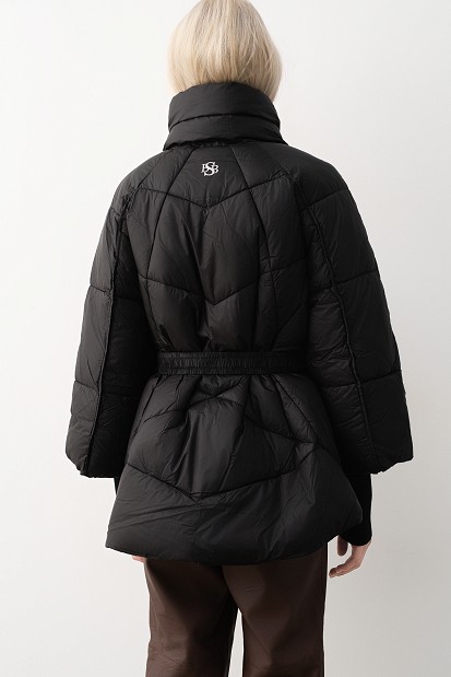 Puffer μπουφάν με ριπ μανίκια