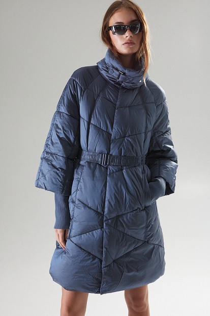 Long quilted jacket