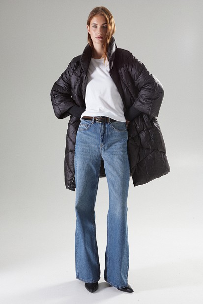 Long quilted jacket