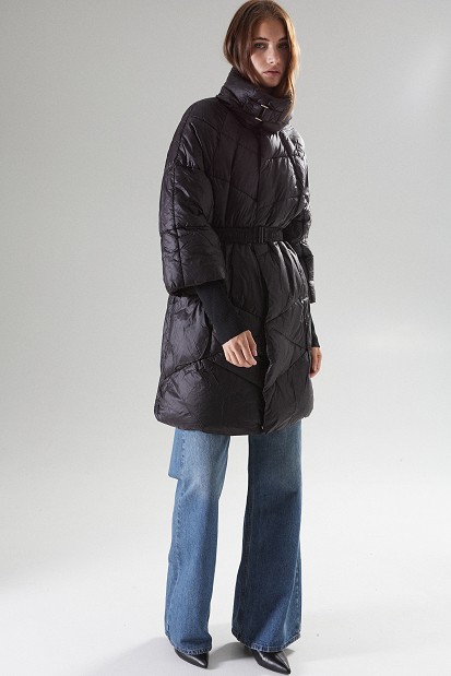 Long quilted jacket