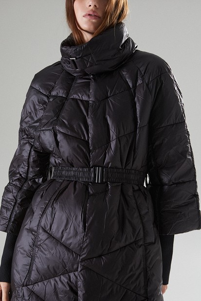 Long quilted jacket