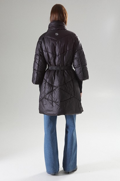 Long quilted jacket