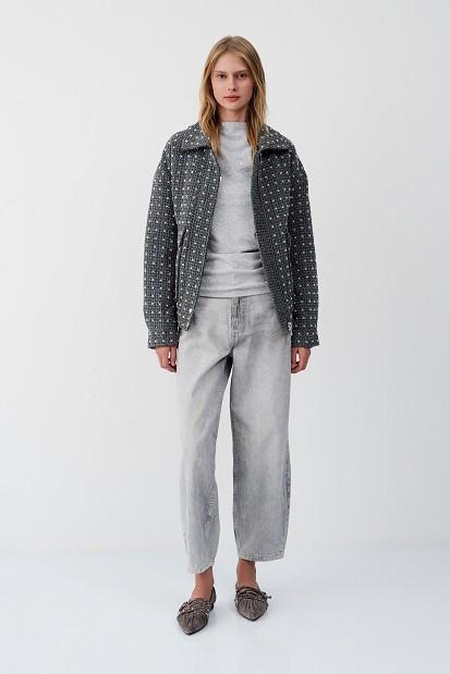 Tweed τζάκετ με shiny λεπτομέρειες