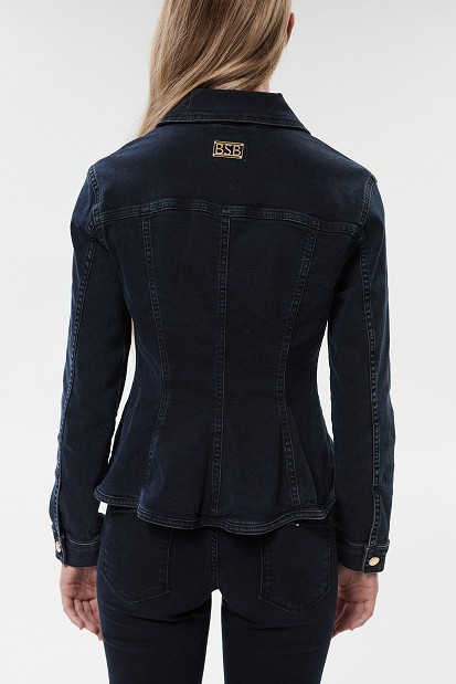 Jachetă din denim cu nasturi decorativi