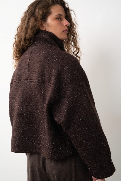 Jachetă scurtă bouclé