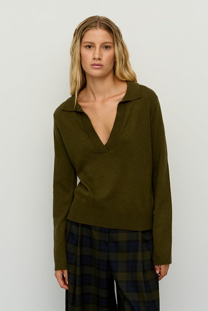 Polo-style sweater