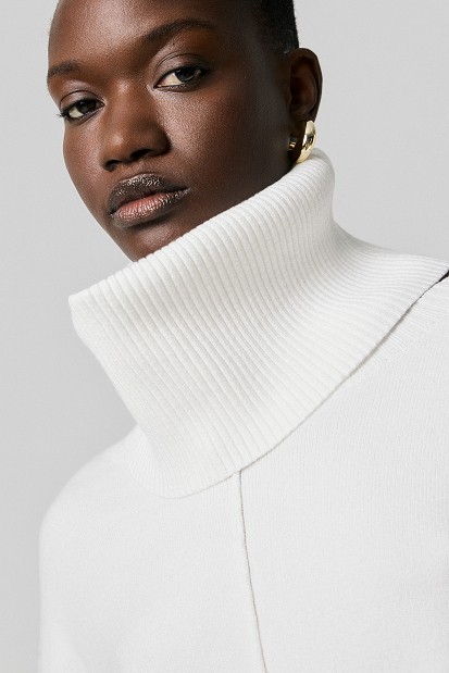 Sweater with a detachable collar