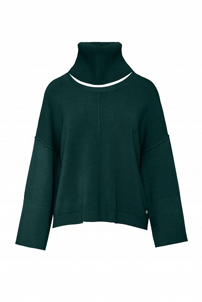 Sweater with a detachable collar