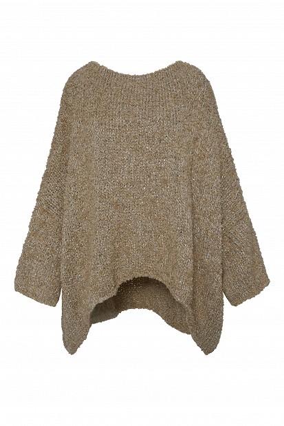 Bouclé sweater with lurex details